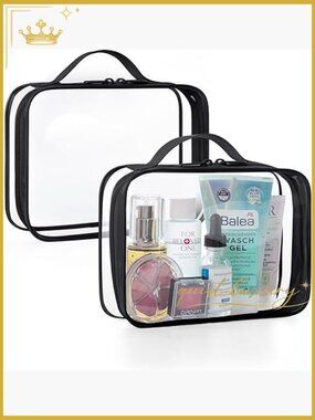 TSA Approved Clear Toiletry Bag Travel Quart Size Waterproof Makeup Case